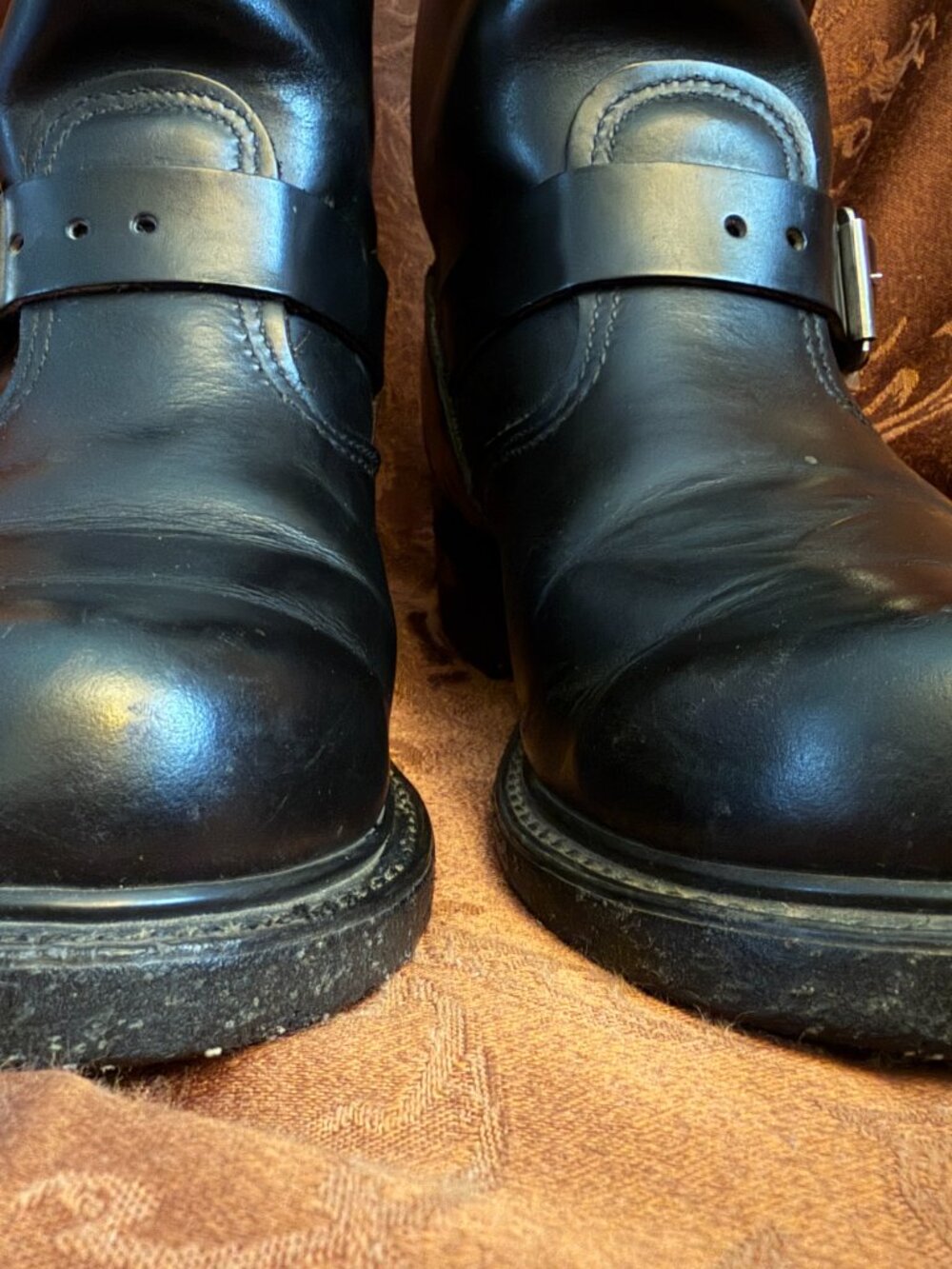 Vintage Walker Black Leather Engineer/Moto Boots Men's Size 7.5 (Women’s Sz 9) - Picture 12 of 15